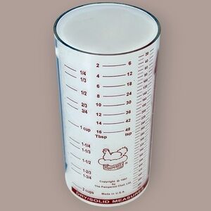 Pampered Chef 2 Cup Measuring Cup Adjustable Plunger Wet Dry Liquid Solid #2225